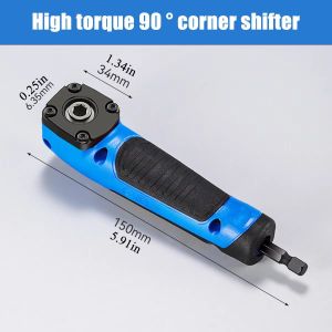 Right Angle Screwdriver Multifunctional Electric Corner ScrewdriverHigh Torque 90 ° ScrewdriverManual ToolBlue and Orange