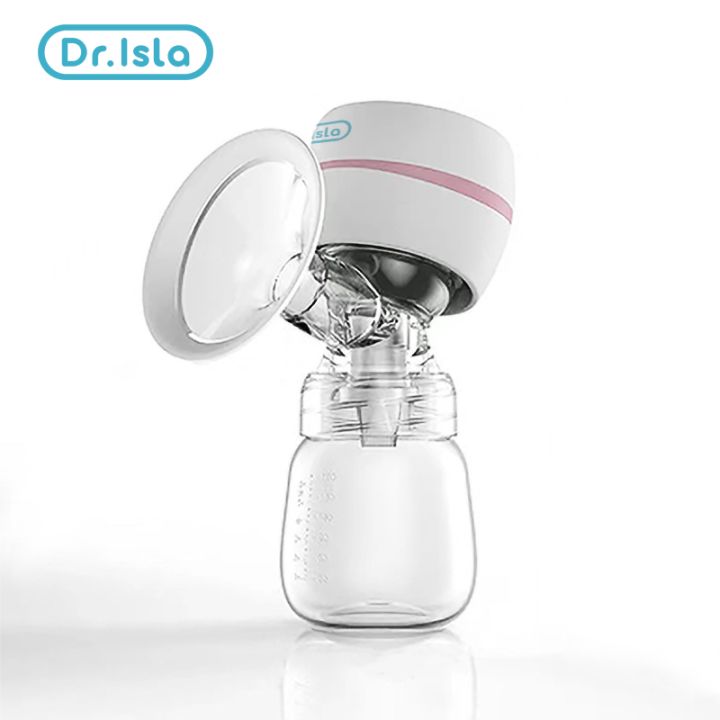 Dr. Isla EB11 Electric Breast Pump with Bottle Silent Massage Rechargeable LED Display Breast Sucking BPA Free Painless Pumping Electric Breast Pump Powerful Painless Adjustable Nipple Suction