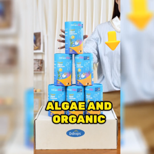 Ddrops Kids Liquid Algae Calcium Magnesium Zinc Dietary Supplement Bone Growth (30 Strips/Box)