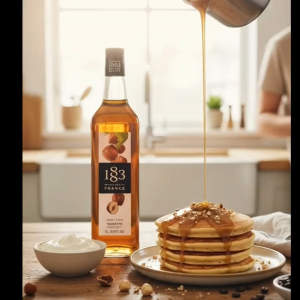 1883 MAISON ROUTIN Hazelnut Syrup 1L - Premium French Syrup for Coffee Milk Tea & Desserts
