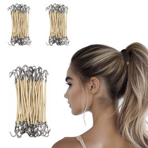 Đuôi Ngựa Cao Su Đàn Hồi Móc Tóc Cho Nữ 30/15 Bộ Dây Buộc Tóc Thời Trang Với Kẹo Cao Su Móc Dụng Cụ Tạo Kiểu Tóc Nylon Bungee Ban Nhạc