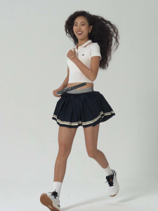 Wilson Women Split Pleat Tennis Skirt Laser Cut Vetiver WE00094E014001