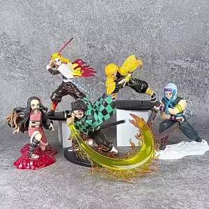 Bandai | Anime Demon Slayer Figure Tanjirou Agatsuma Zenitsu Kyoujurou Anime Model Action Figure PVC Collection Toy for friend Gift