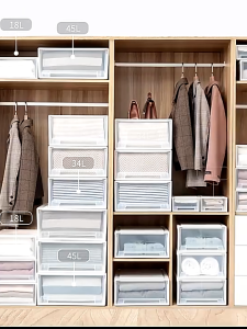 SALVO Hộp Ngăn Kéo Size Cực Đại Hộp ngăn kéo xếp chồng chắc chắn Hộp Ngăn Kéo Đựng Quần Áo Hộp đựng suốt đa đặc trưng