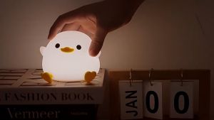 SG READY STORK Bean Duck Night Light Silicone Light Soft Light Eye Protection Light Bedroom Atmosphere Light Timed Light