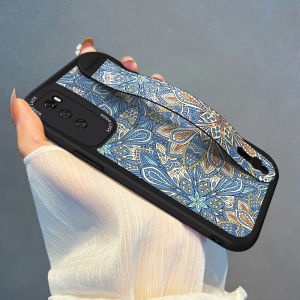 Huawei Enjoy 20 pro Phone Case with Wristband Totem Design Anti-Fall Soft Silicon Female Style Full Cover 10 plus Stand Protective Cover