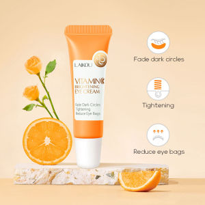 LAIKOU Vitamin C Brightening Eye Cream 15g Prevent Oxidation Reduce Skin Dullness Fade Dark Circles Eliminate Puffiness Reduce Eye Bags Tighten