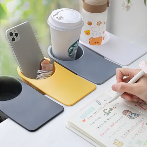 Creative Coffee Drink Cup Holder Table Side Water Cup Shelf Office Desktop Computer Desk Fixed Cup Holder Desk Storage Clip