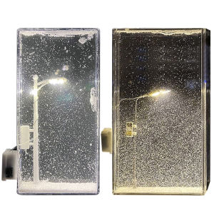 Snowy Lamp Snow Scenery Night Light Realistic Snowy Night Street Lamp Handmade Christmas Light for Home Decor