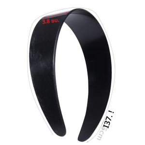 ที่คาดผมผ้าซาตินสีดำ 5 ชิ้น กว้าง 1.8-4.8 ซม. ที่คาดผมเด็กผู้หญิง ที่คาดผมพลาสติก ยางรัดผมเด็ก อุปกรณ์เสริมผม