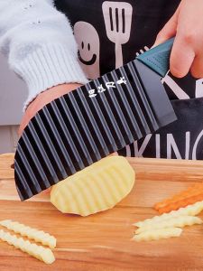 Stainless Steel Wave Potato Cutter Commercial Grade Home Use Multifunctional Vegetable Cutter French Fries Maker Tool