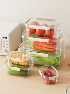 Large Capacity Food Grade Transparent Sealed Storage Box for Fridge Freezing Moisture Proof Fruit Kimchi Box ness Preservation