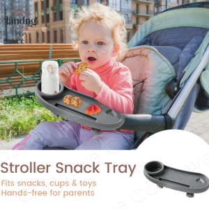 Detachable Stroller Snack Tray with Cup Slot | Universal Fit for Most Strollers BPA-Free for Toddler Self-Feeding