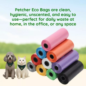 【Free Shipping】150 PCS=10 Rolls Pet Waste Bag Capsule – Portable Storage for Dog Potty Pickup Garbage Bags Leak-Proof Pet Poop Bags with Dispenser Pet Poop Bag Refill garbage Waste disposable(15bags per Roll)