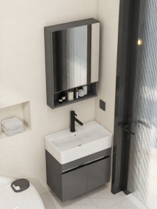 NIUNAISI | Small Household Stainless Steel Bathroom Vanity 30cm Wide