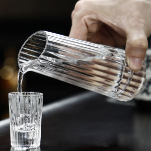 125ml Wine Dispenser Vertical Stripe Spirits Tool Household Crystal Glass Transparent Small Capacity Cups for Bar Wholesale Cups
