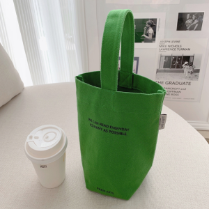 Andcici @ Ins Style Minimalist Design Small Bookbag Mini Handheld Canvas Casual Bag for Walking Handbag