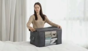 Moisture-proof mildew-proof at hindi tinatablan ng tubig imbakan ng damit na may mataas na kalidad na non-woven na natitiklop na storage bag na kahon ng imbakan