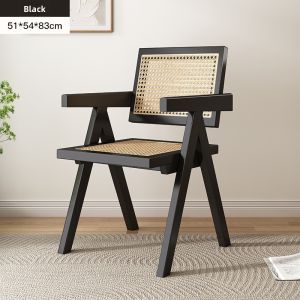 MU FENG ZHI NAN | Home Use Mid-Century Style Rattan Armchair