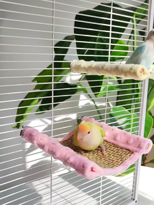 🇸🇬 Warm Bird Nest Bed Hanging Hammock Snuggle Hut Parrot House Tent for Parakeets Budgies Cockatiels Lovebirds Cockatoos Finches Hamsters Chinchillas and Guinea Pigs