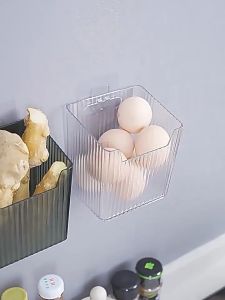 Ginger Garlic Storage Rack Artifact Wall-Mounted Kitchen Refrigerator Organizer Storage Drain Sealed Box For Ginger Garlic Onion Refrigerator Food Crisp