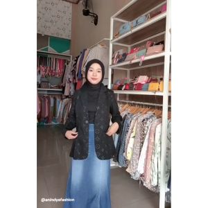 Anindya Fashion Presents Blazer Motif Katun Premium 9987 Korean Style Meng Huan