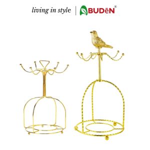 Tea Cup Display Stand Coffee Cup Stand Gold Teaset Rack Cup & Saucer Rack Bird Style Tea Cup Display Stand