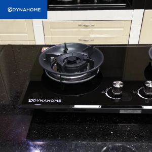 Dyna Home รุ่น DH-2BXMZ เตาแก๊สหน้ากระจกนิภัยสีดำ แบบฝัง 2 หัวเตา รับประกันวาล์วเปิด-ปิดแก๊ส 5 ปี