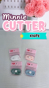 FCI Mini Cutter Knife High-carbon Steel Pastel Color for Parcel Art Cutter Retractable Paper Letter Opener (SOLD PER PIECE)