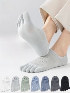 MiiOW | ถุงเท้ากันกลิ่นแบบหัวเข็มขัดสำหรับผู้ชาย ถุงเท้ากันเหงื่อแบบหัวเข็มขัด 5 นิ้ว ถุงเท้าสั้นแบบสวมหัวเข็มขัด ถุงเท้าผ้าฝ้ายบาง