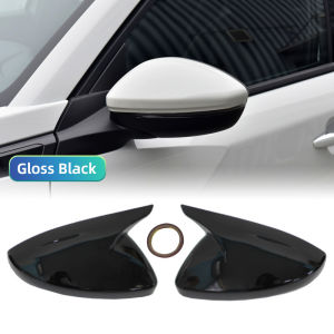 Rearview Side Mirror Cover Wing Cap Sticker Exterior Case Trim Carbon For Peugeot 208 2020-2023 Peugeot 308 2014-2020 508 2008