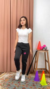 Zou9 Celana Training Olahraga Wanita Panjang Trening Gym Running Zumba Slimfit