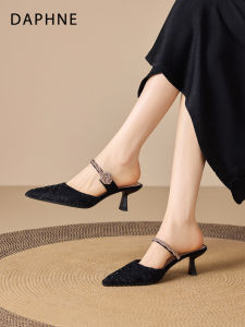 Daphne | Black One-Strap High Heels