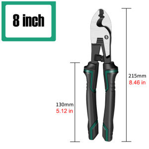 Industrial Grade Cable Cutter 6/8/10″ Multi-function Wire Stripper Crimping Plier Labor‑Saving Hand Tool for Electrician Cutting