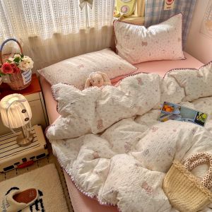 susan | Bộ Chăn Ga Gối Bông Phồng Thêu Sò Bohemian