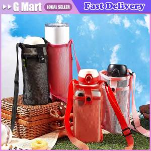 Bottle Carrier Bag Lightweight Bottle Sling Pouch Versatile Long Strap Adjustable for Walking Sports Hiking Camping Water Bottle Pouch Bag with Strap Crossbody Water Storage Holder Shoulder Strap Black Bottle Carrier Insulat Bag Daily Tools Tumbler Bag