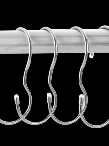 Móc Treo Bằng Thép Không Gỉ Hình Chữ S Mới 90 Độ Góc Thẳng Móc Treo Nhà Bếp Tủ Quần Áo Tủ Đựng Đồ Móc Cong Chịu Lực Nặng 10kg-15kg