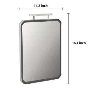 LMETJMA Thớt Inox 2 Mặt Thớt Thân Thiện Với Môi Trường Không Độc Hại Khối Cắt Hình Chữ Nhật Nhà Bếp Thớt JT505