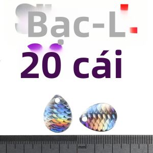 MNFT 20 Chiếc Lưỡi Câu Cá Holographic Nhiều Màu Sắc Mẫu Lưỡi Câu Hình Vảy Cá Nguyên Liệu Tự Làm Mồi Câu Cho Biển Sông Bãi Biển Hồ