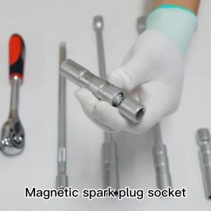 Hi-Spec | Hi-Spec Magnetic Universal Spark Plug Socket Wrench 14mm 16mm Install Replace Spark Plug Removal Car Repair Socket Tool Kit