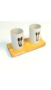 Tempat Sendok Garpu Unik - Wadah Sendok Garpu - Tempat Sendok 2 Tabung