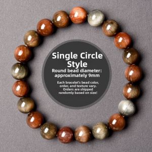 LINGFEI | Colorful Titanium Quartz Hair Crystal Bracelet 6-15mm