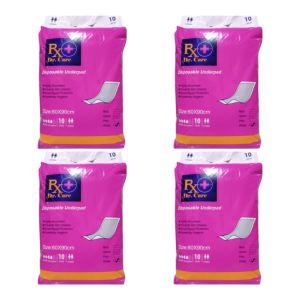 4 Packs Rx Dr Care Disposable Underpads Super Absorbent