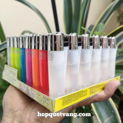 Combo 5 cái Hộp quẹt CLIPPER chính hãng, quẹt Siêu Nhẹ, thấy được gas, an toàn đơn giản, (bơm lại được)