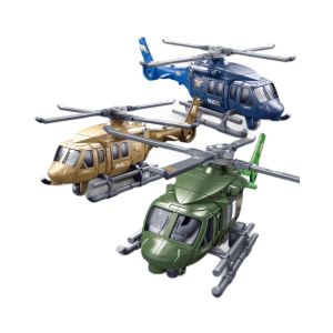 Large Size Simlation Military Helicopter Toy Model with Rotating Blades Childrens Interia Airplane Toy Car for Boys Aged 1-3 years old 2nd to 6th Birthday Gift