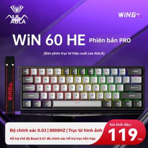 AULA | Bàn Phím Cơ Gaming WIN60/68 HE Switch Từ Tính Rapid Trigger 8000Hz