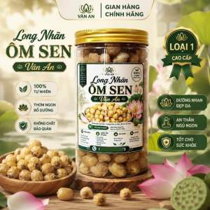 Long Nhãn ôm sen- 100% Tự Nhiên - Thơm Ngon Bổ Dưỡng - Không Chất Bảo Quản - Loại 1 Cao Cấp hộp 500gr