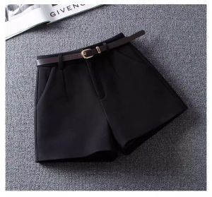 High Waist Tweed Shorts Womens Outerwear Spring Autumn plus Size Boot Pants Wide Leg Pants Stylish Slimming Boot Companion