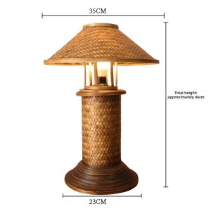 Creative Thai Bamboo Woven Table Lamp