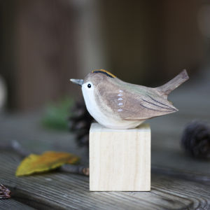 Handcrafted Wood Carving Desktop Decorations Deer Devil Store Fat Pigeon Birthday Gift Pure Handmade Solid Wood Ornament